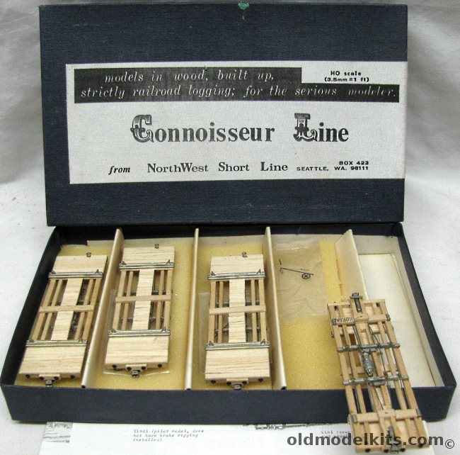 NorthWest Short Line 1/87 Connoisseur Line (4) HOn3 24 Foot Flat Cars Westside Lumber Company Railroad Logging - Factory Built Craftsman Kits plastic model kit